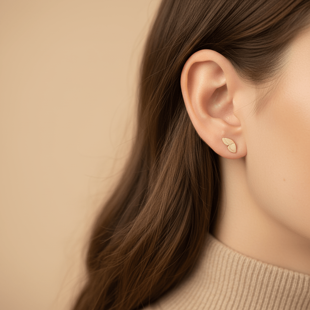 Butterfly Wing Stud Earrings - Earrings - Kia Concept Store