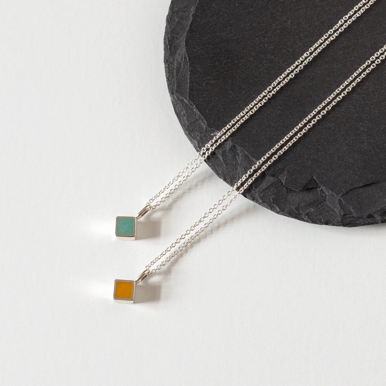 ColorCube Silver Necklace