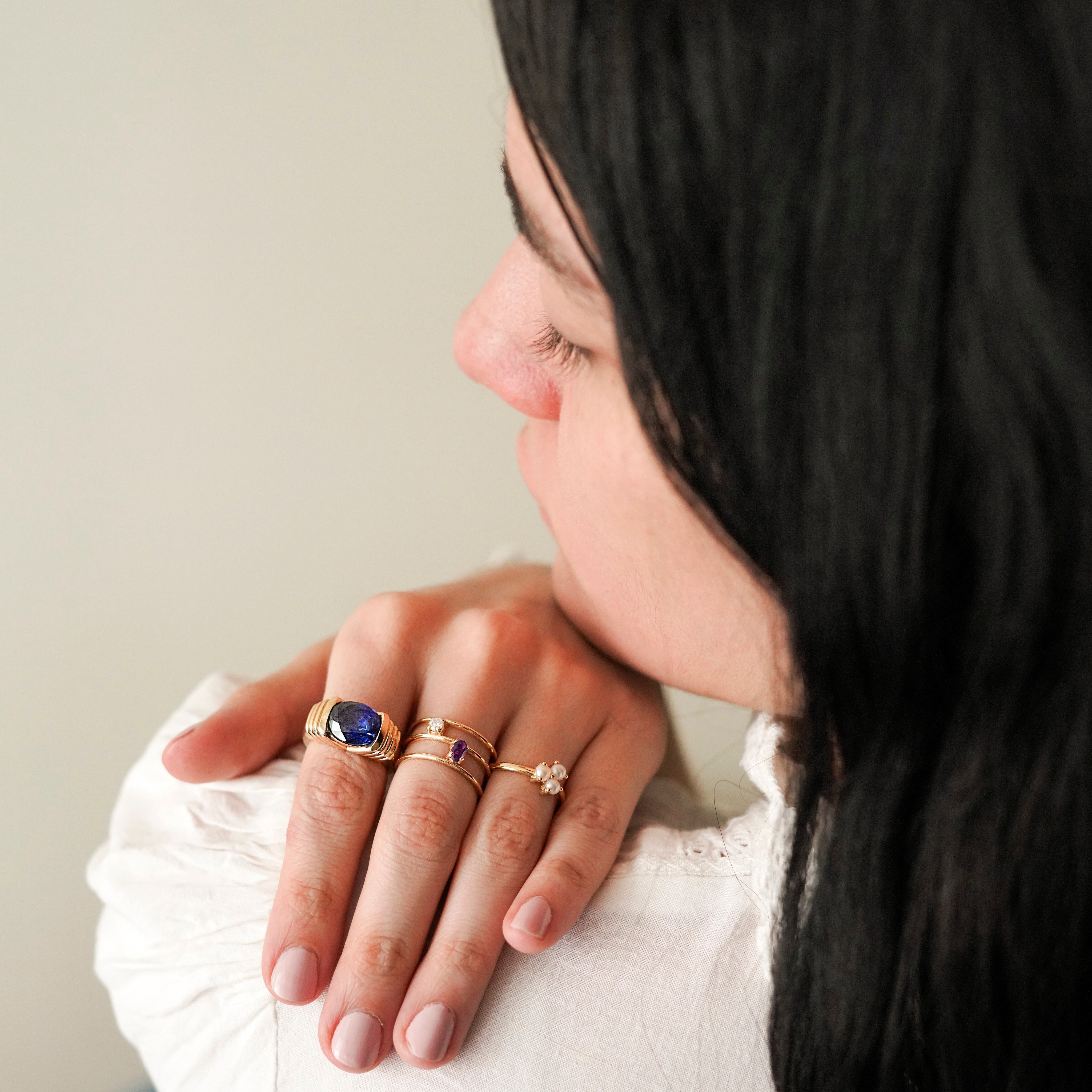 Dual Gem Parallel Ring - Ring - Kia Concept Store