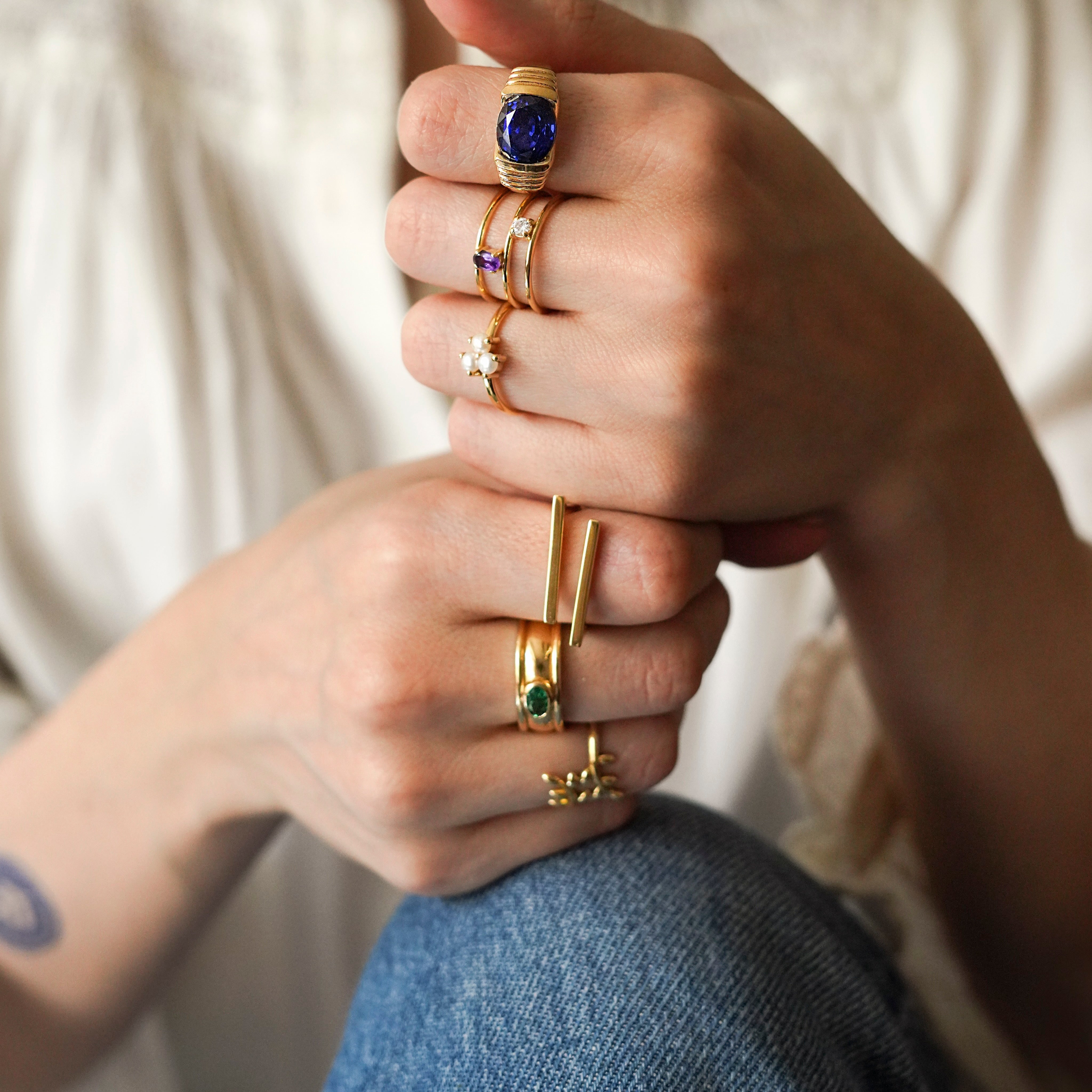 Dual Gem Parallel Ring - Ring - Kia Concept Store