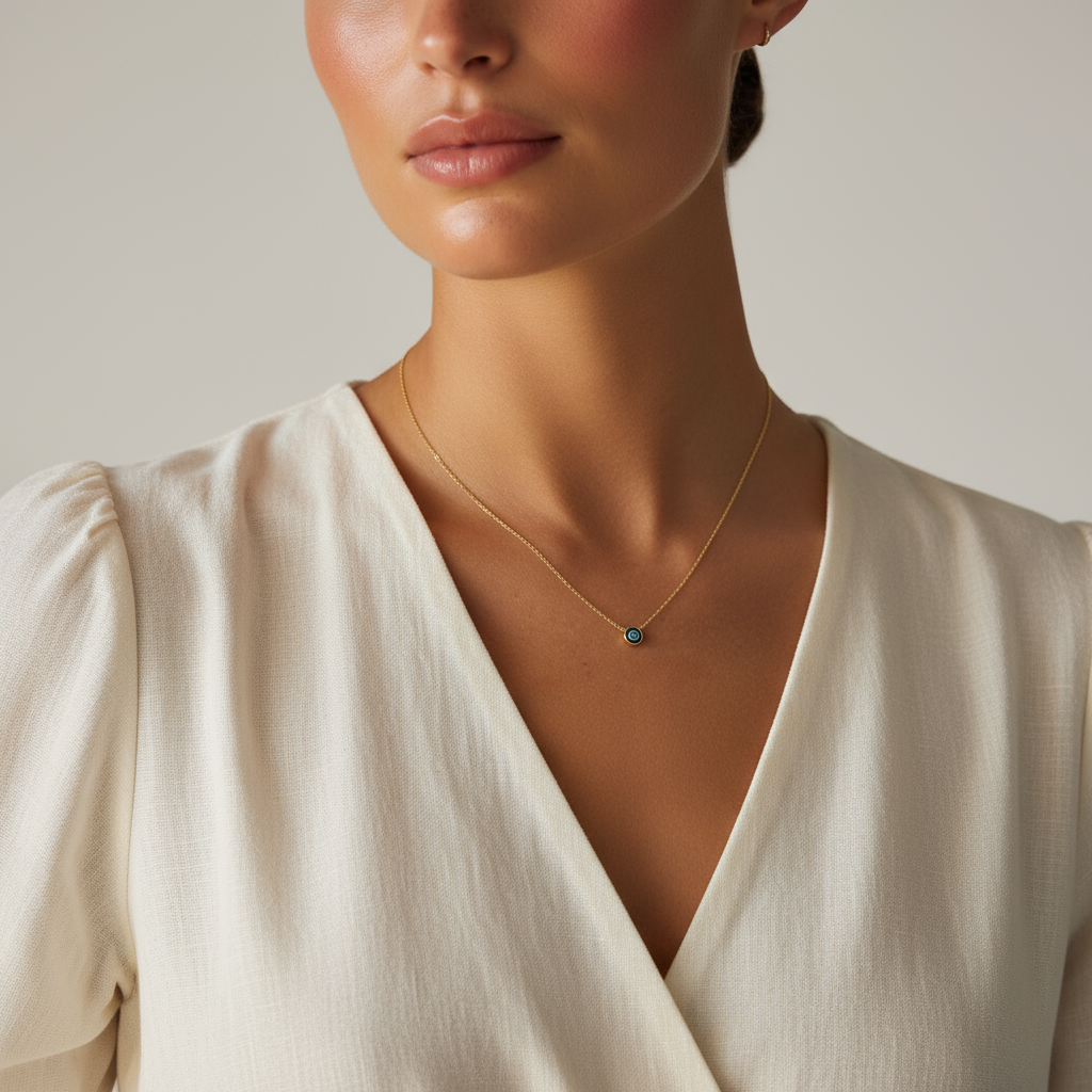 Evil Eye Enamel Necklace - Necklace - Kia Concept Store