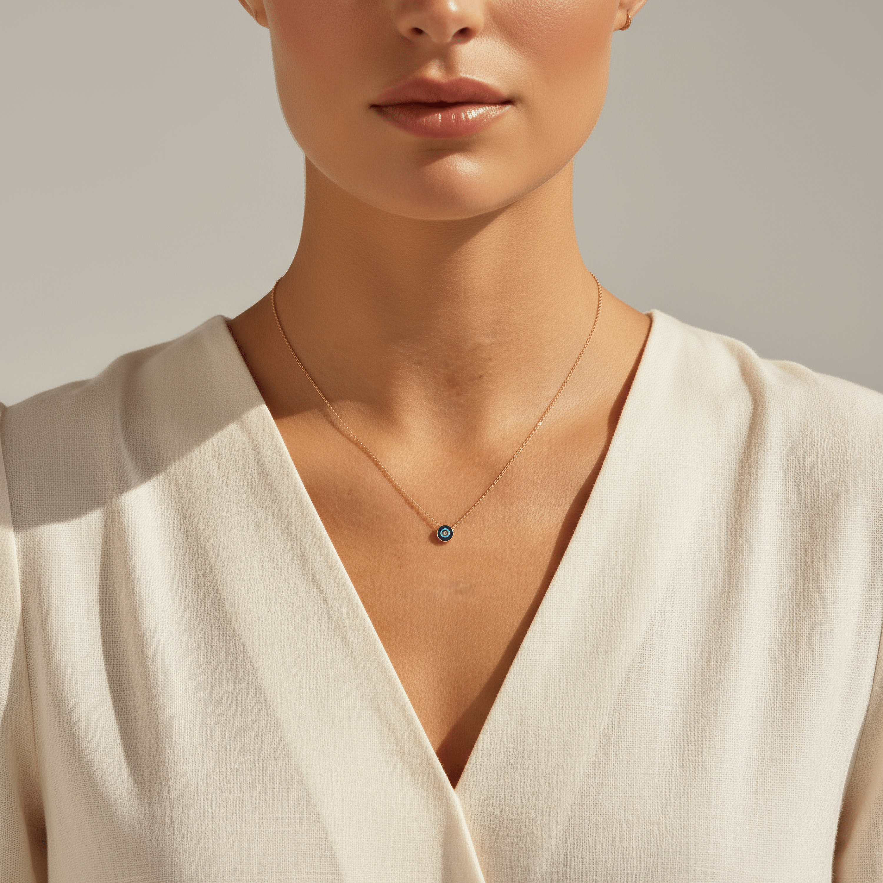 Evil Eye Enamel Necklace - Necklace - Kia Concept Store