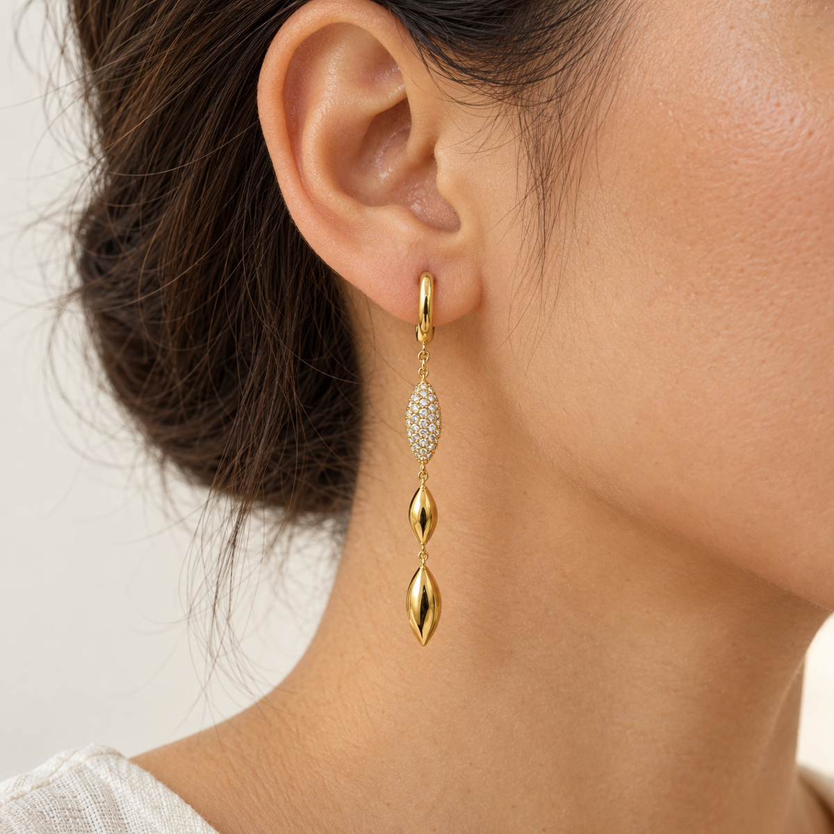 Marquise Cascade CZ Drop Earrings