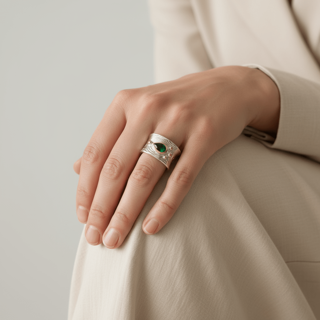 Forest Dew Silver Ring - Ring - Kia Concept Store