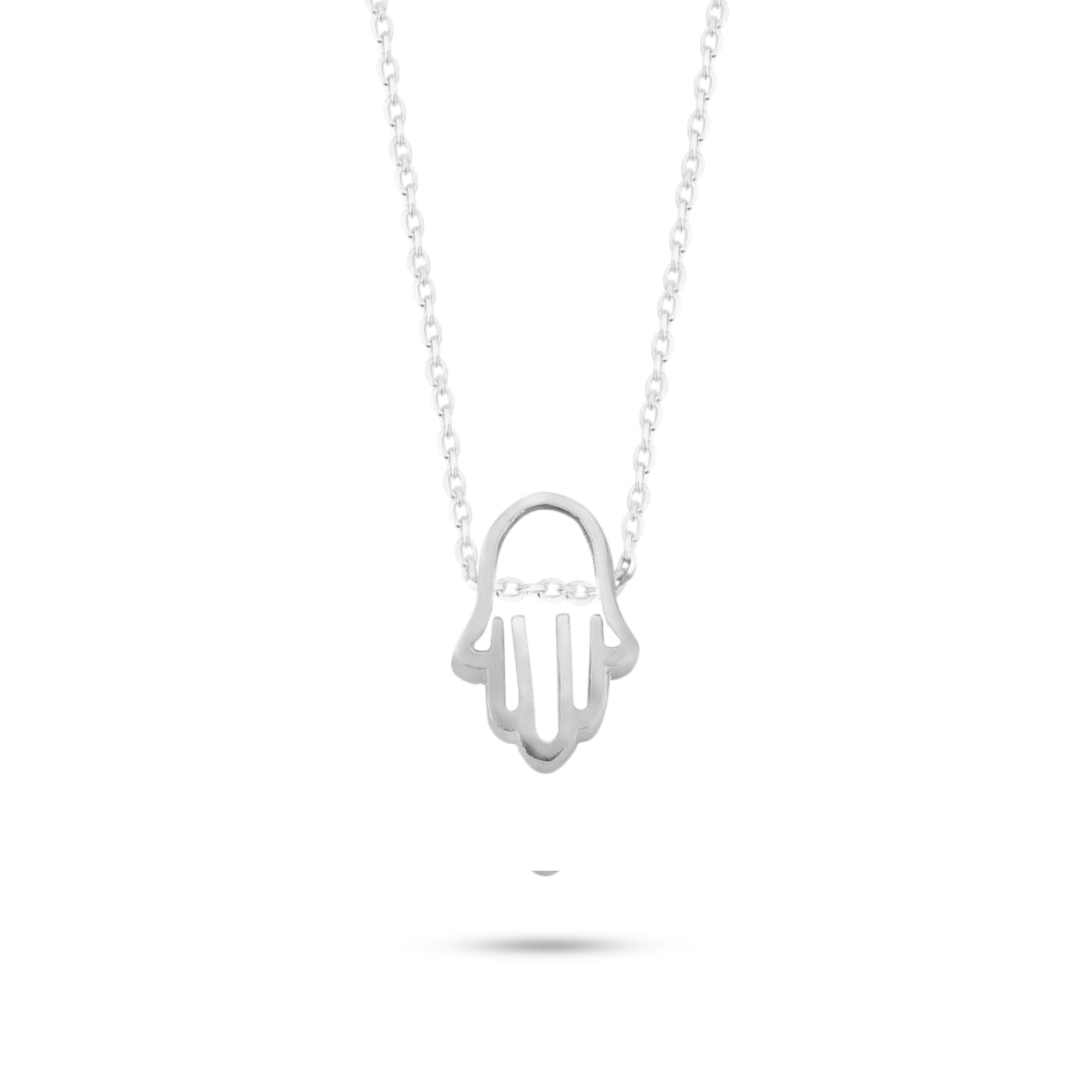 Hamsa Hollow Necklace - Necklace - Kia Concept Store