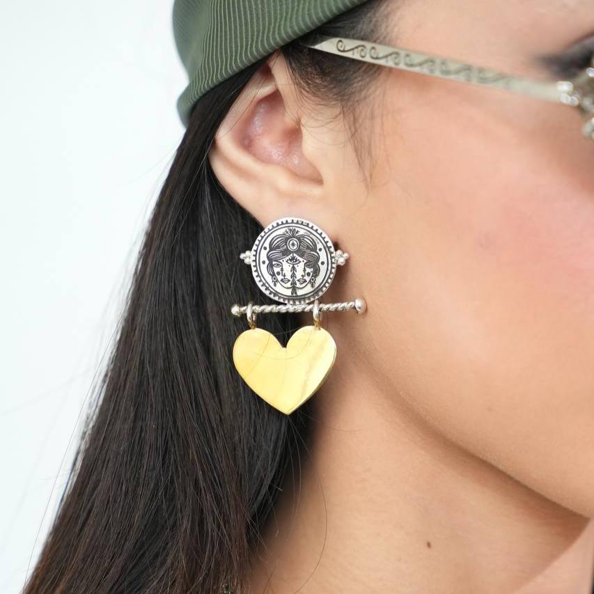 Heart & Icon Earrings - Earrings - Kia Concept Store