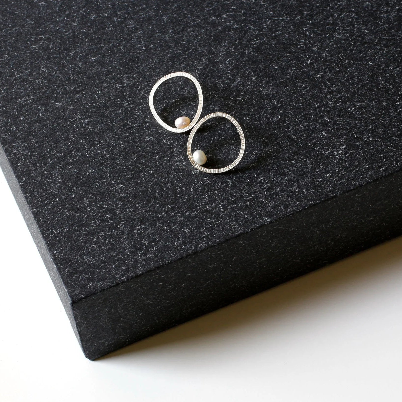 Silver Earrings with Freshwater Pearls