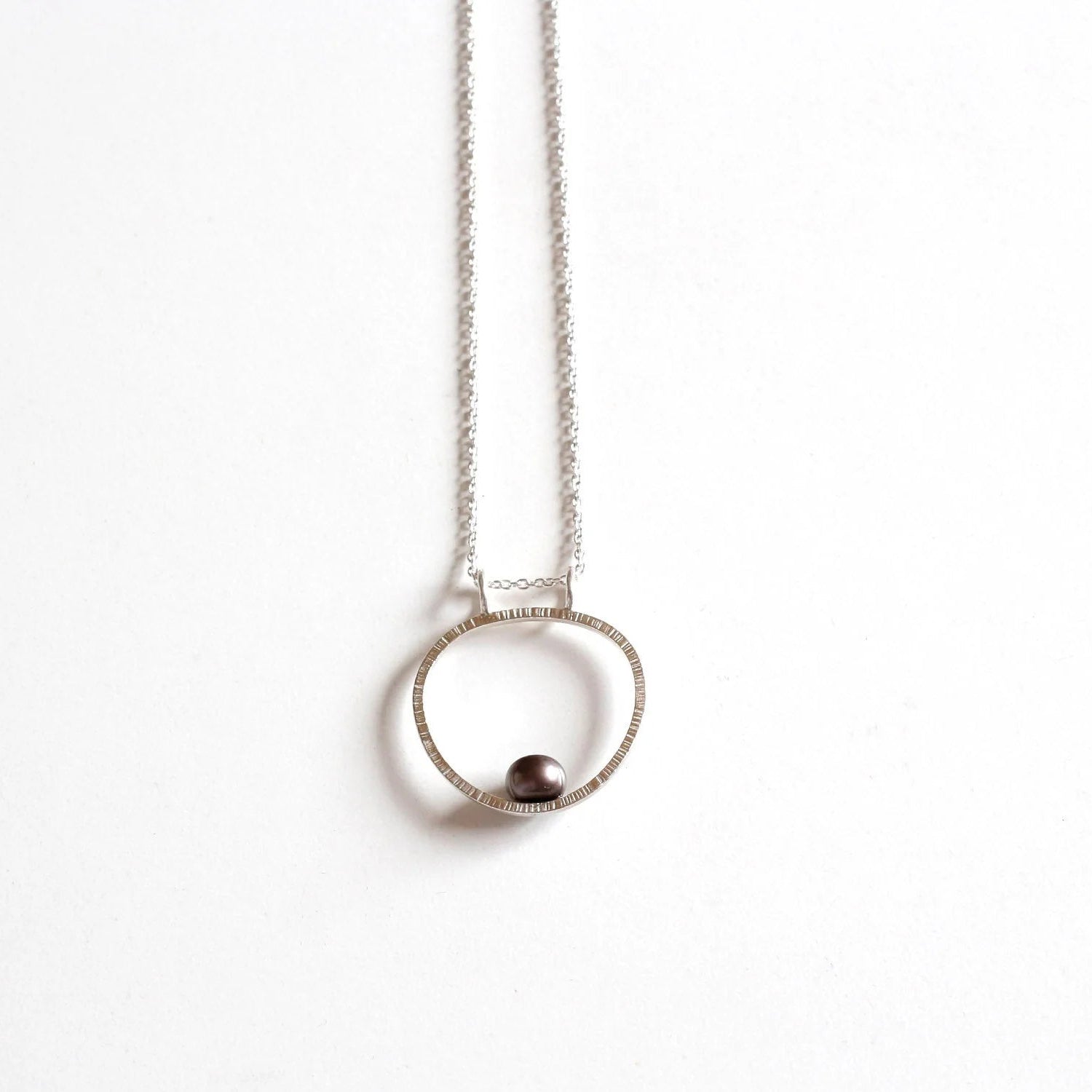 Silver Necklace with Freshwater Pearl
