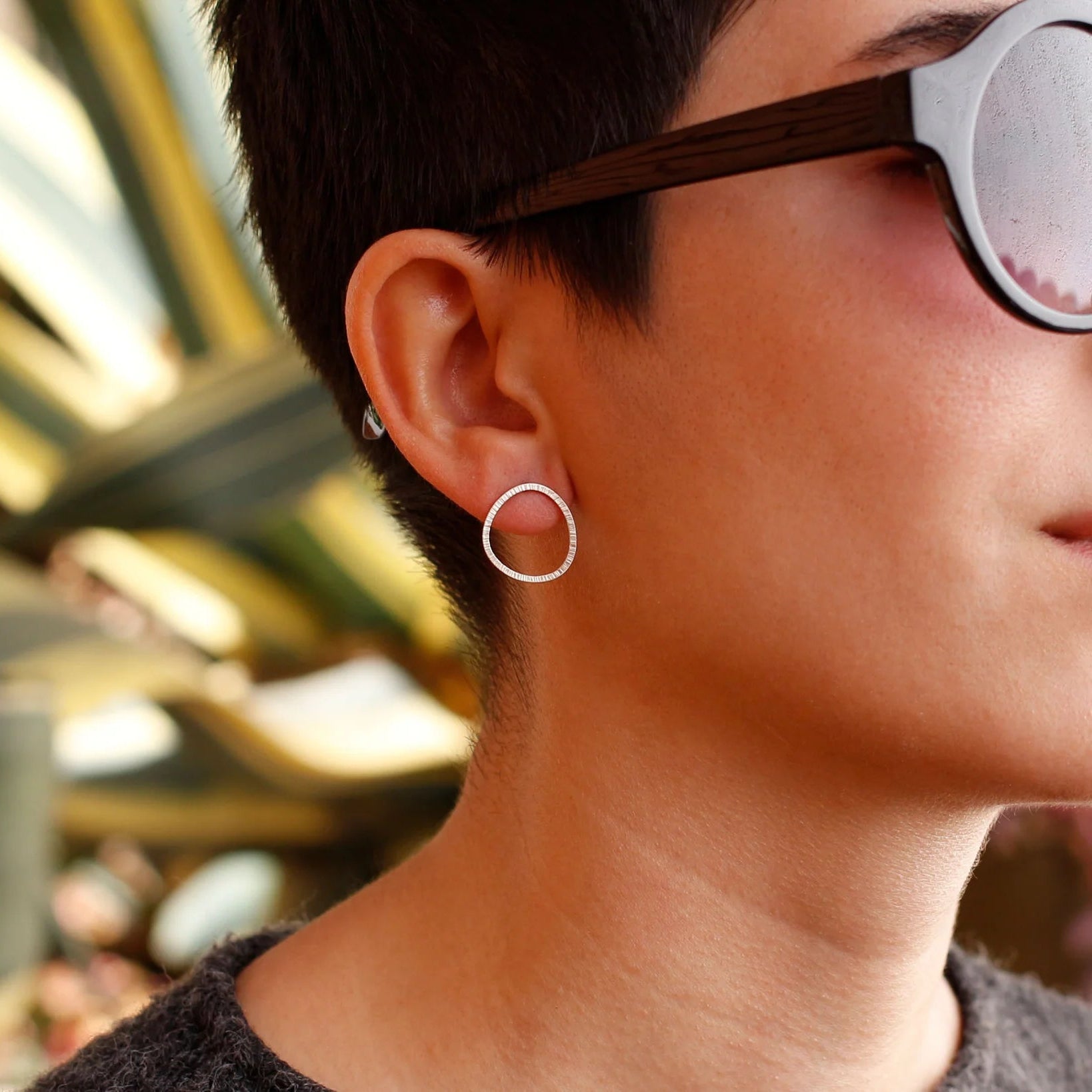 Minimal Sterling Silver Stud Earrings - Earrings - Kia Concept Store