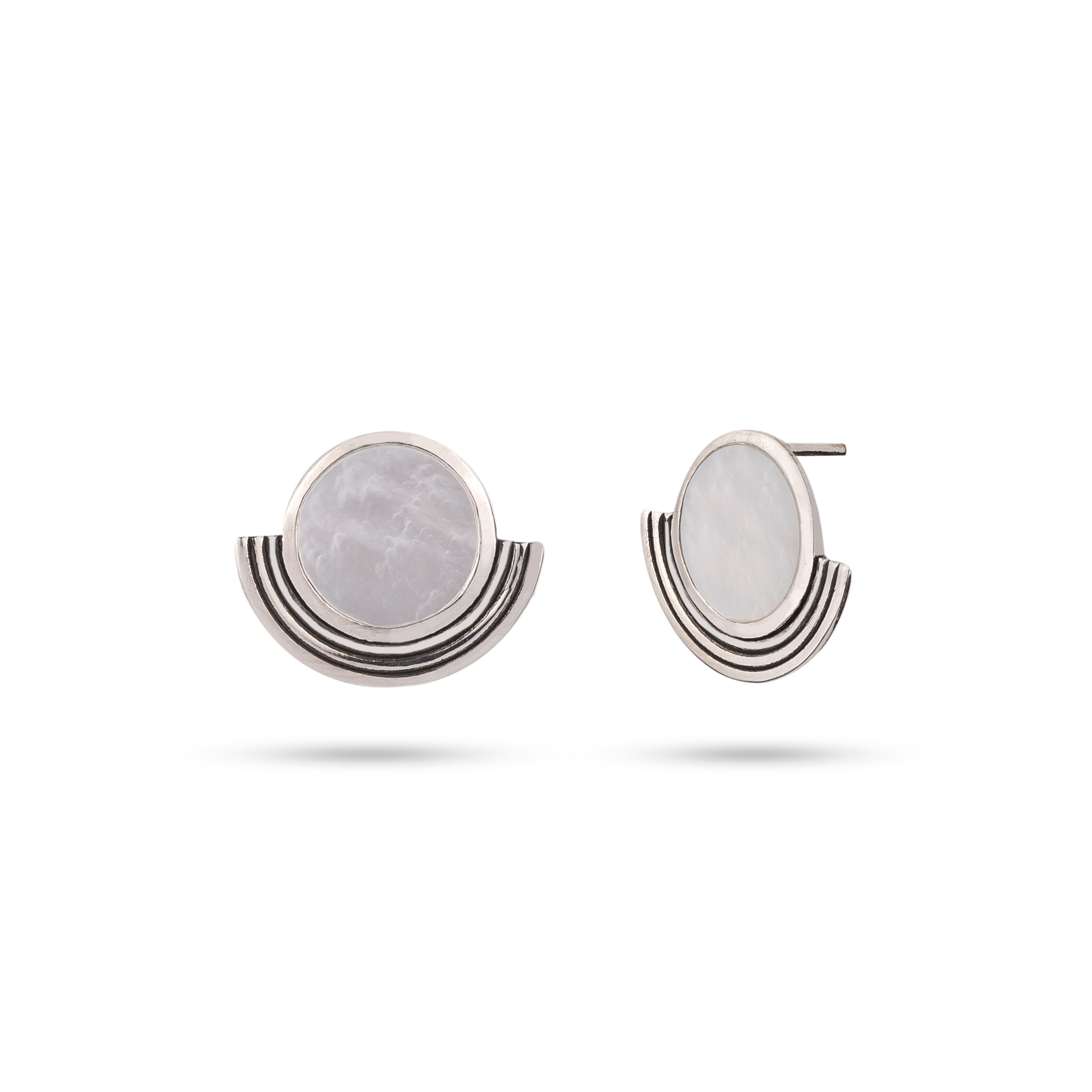 Moonrise Silver Studs - Earrings - Kia Concept Store