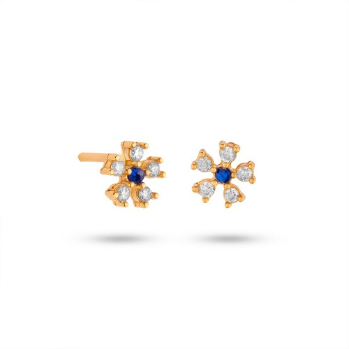 Blue Bloom Studs