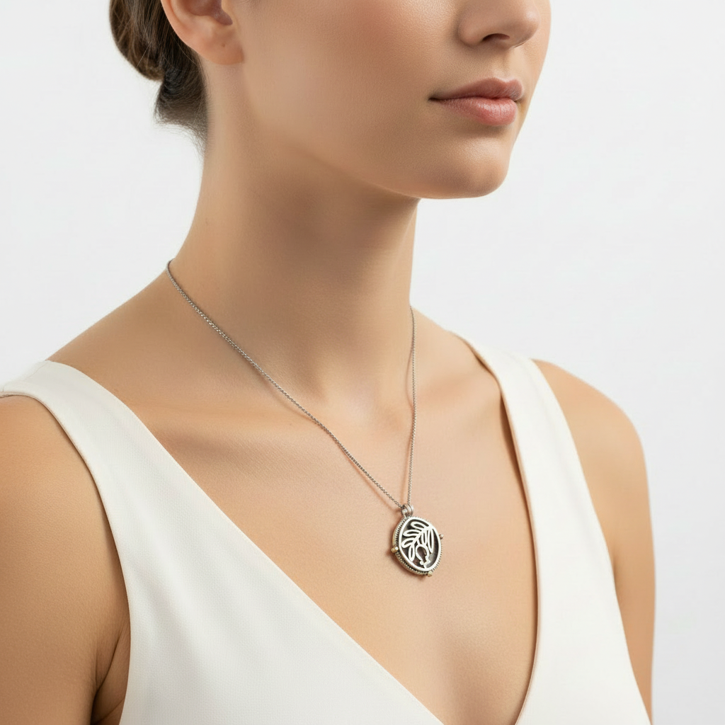 Silver Pomegranate Necklace