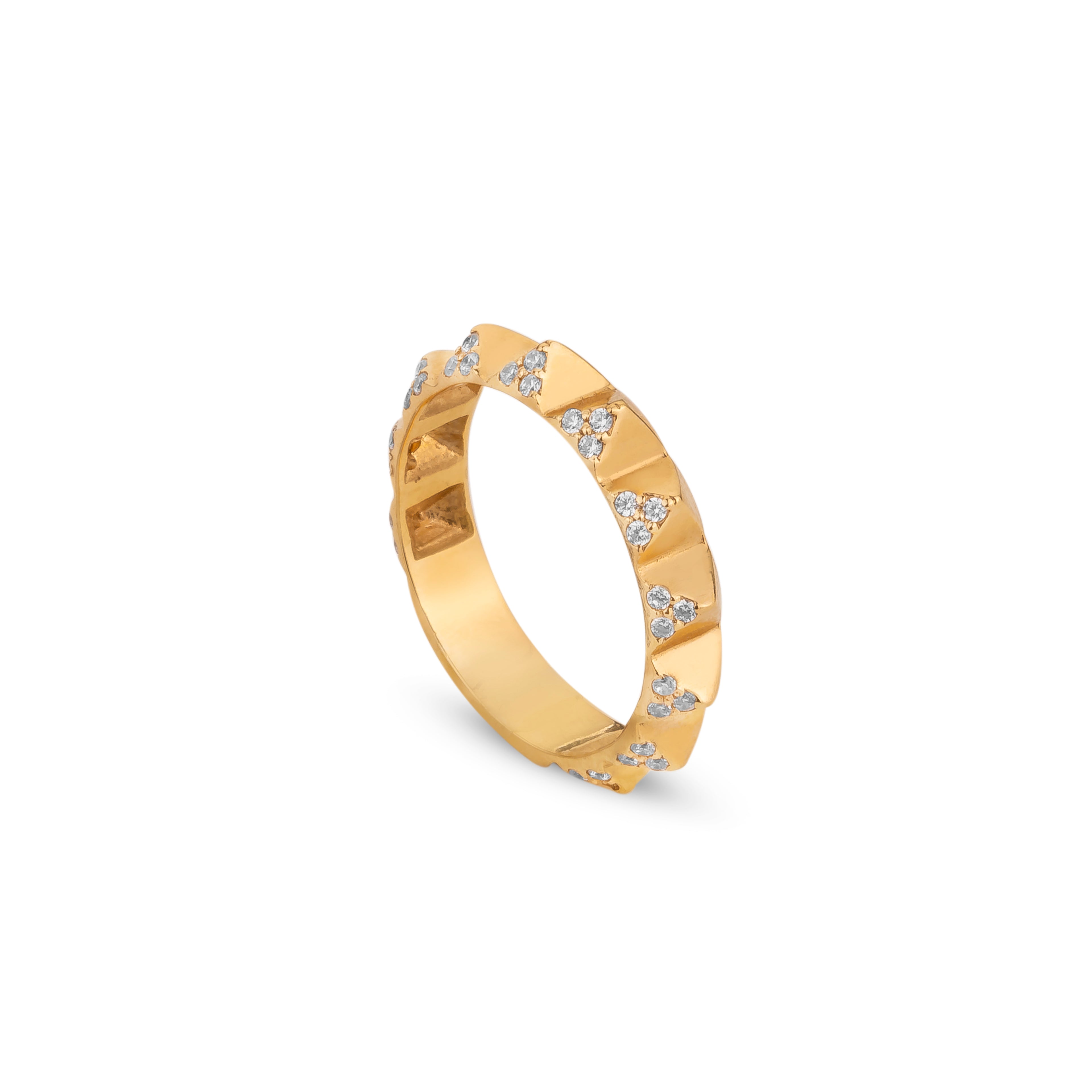 Pyramid Sparkle Band - Ring - Kia Concept Store