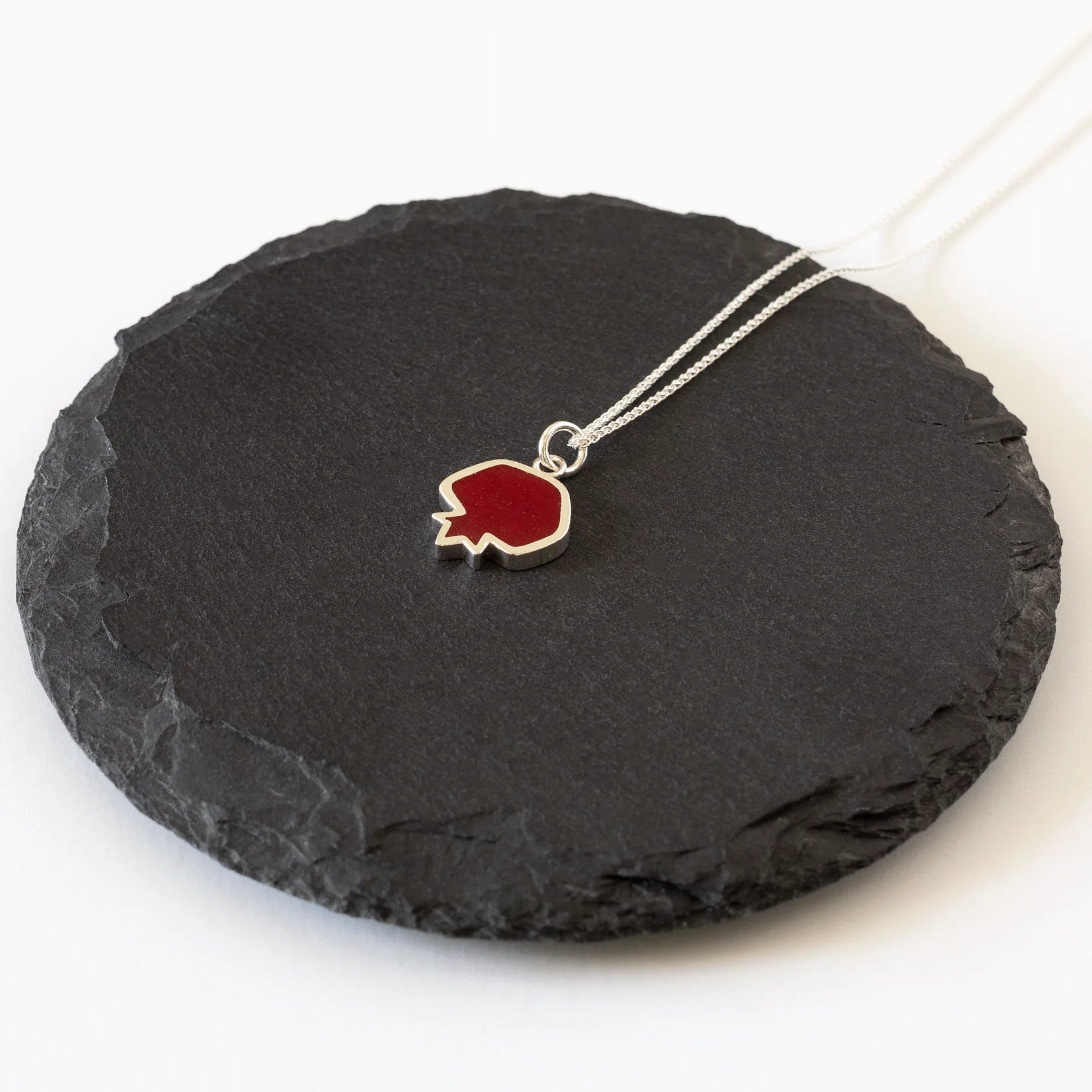Silver & Resin Pomegranate Necklace
