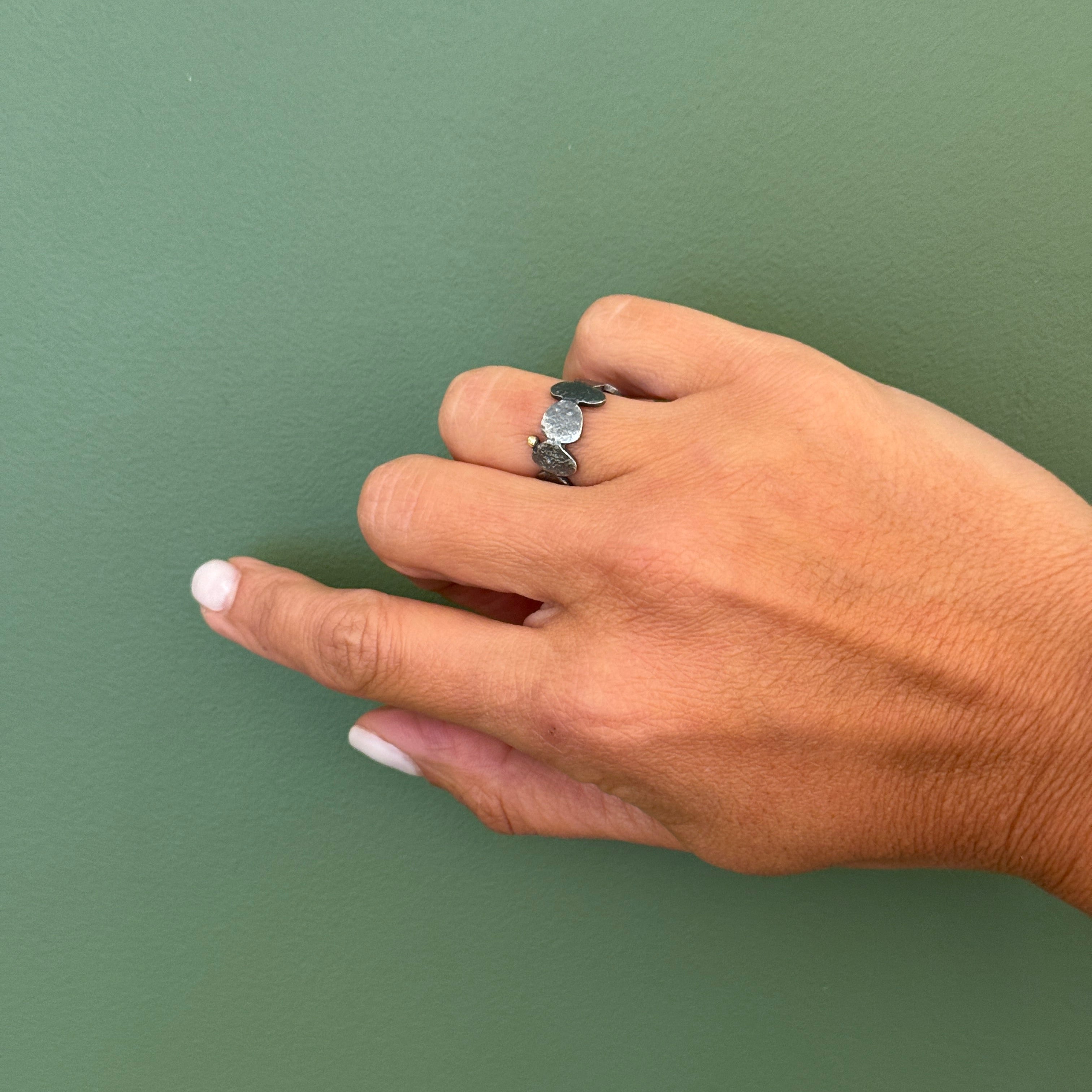 Rustic Modern Sterling Silver Ring - Ring - Kia Concept Store