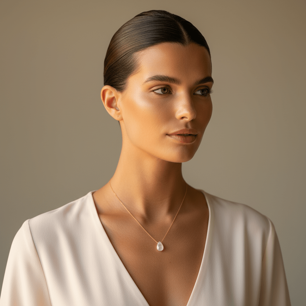 Transparent Quartz Necklace - Necklace - Kia Concept Store