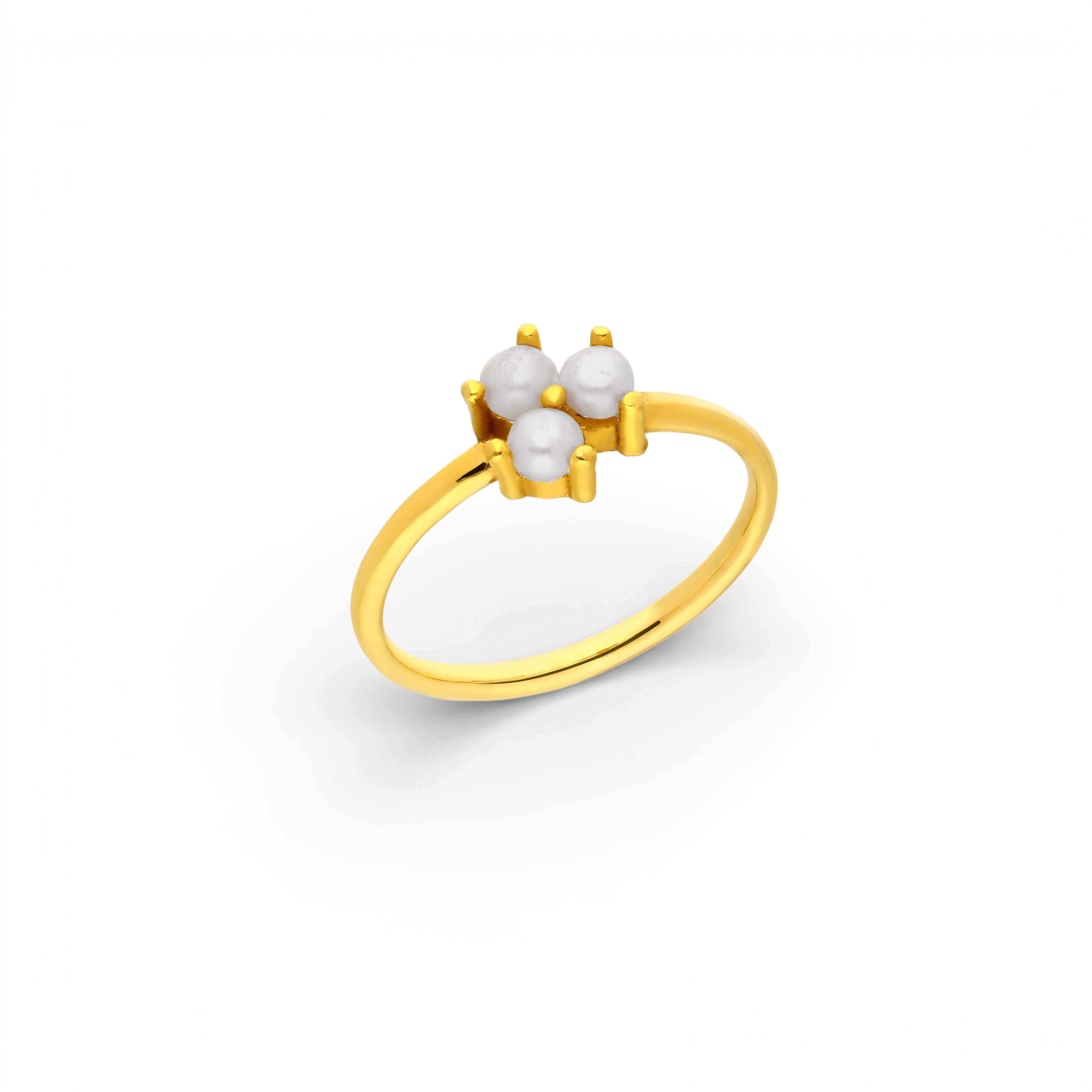 Triple Pearl Ring