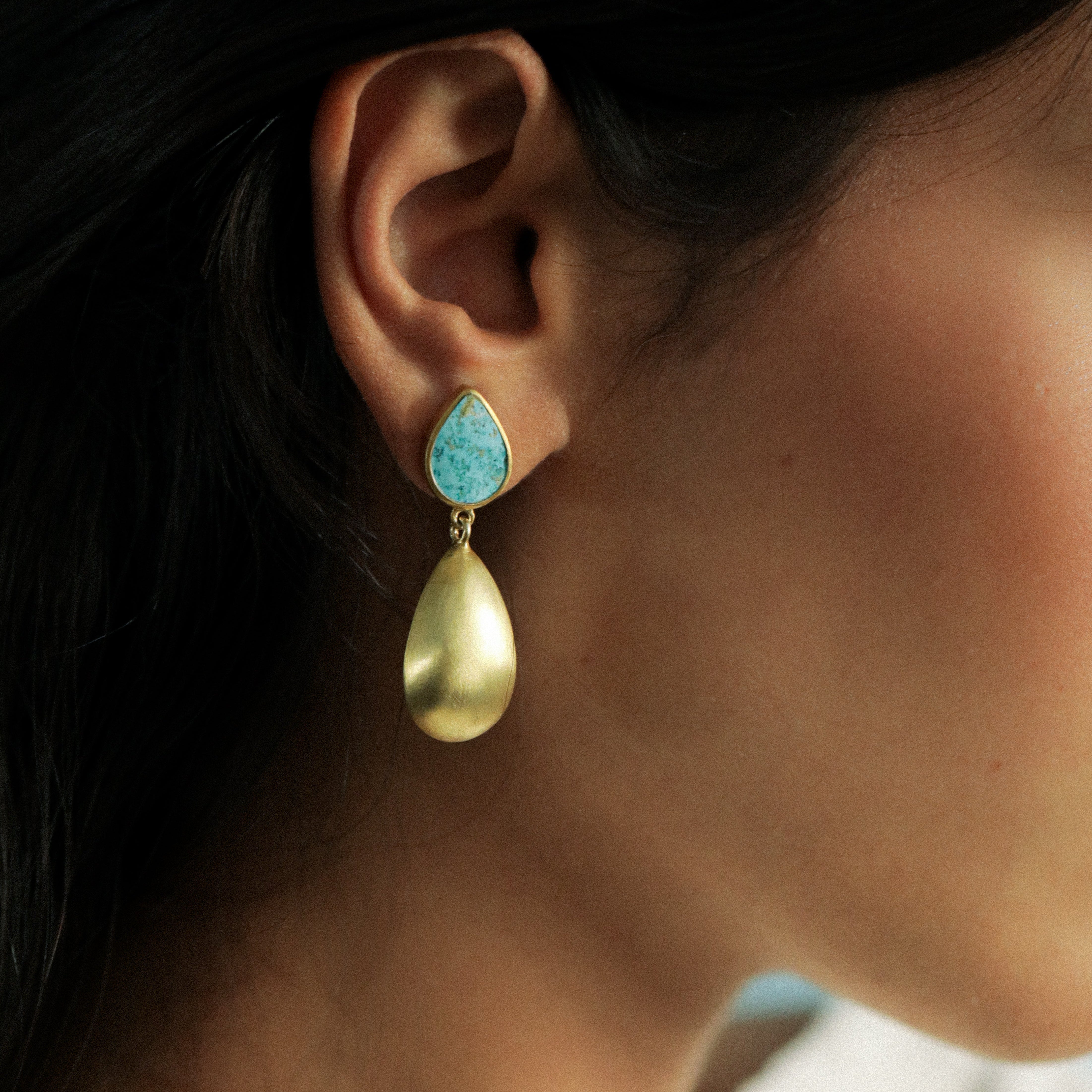 Turquoise Drop Earrings - Earrings - Kia Concept Store