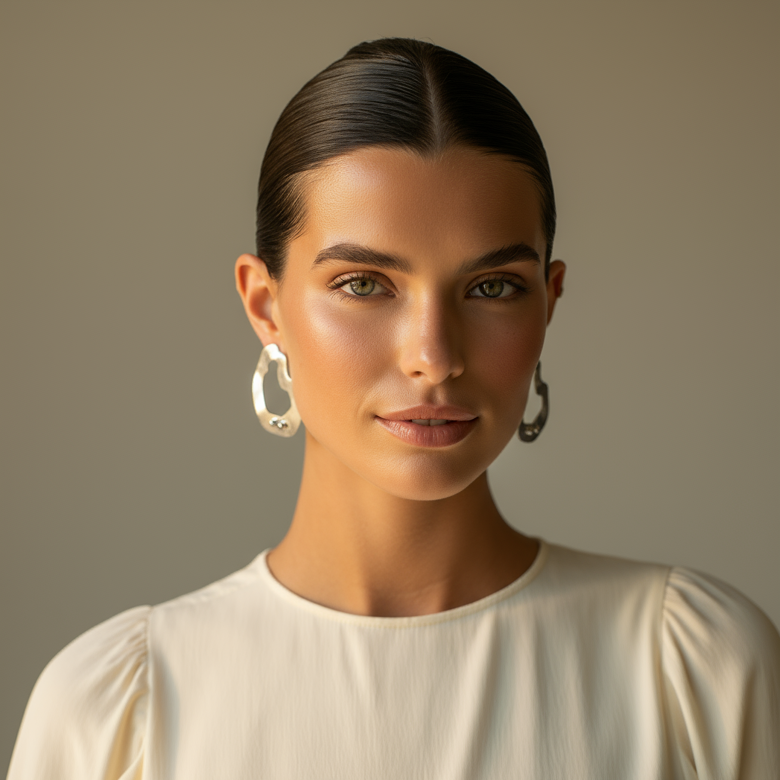 Sculptural Silver Earrings