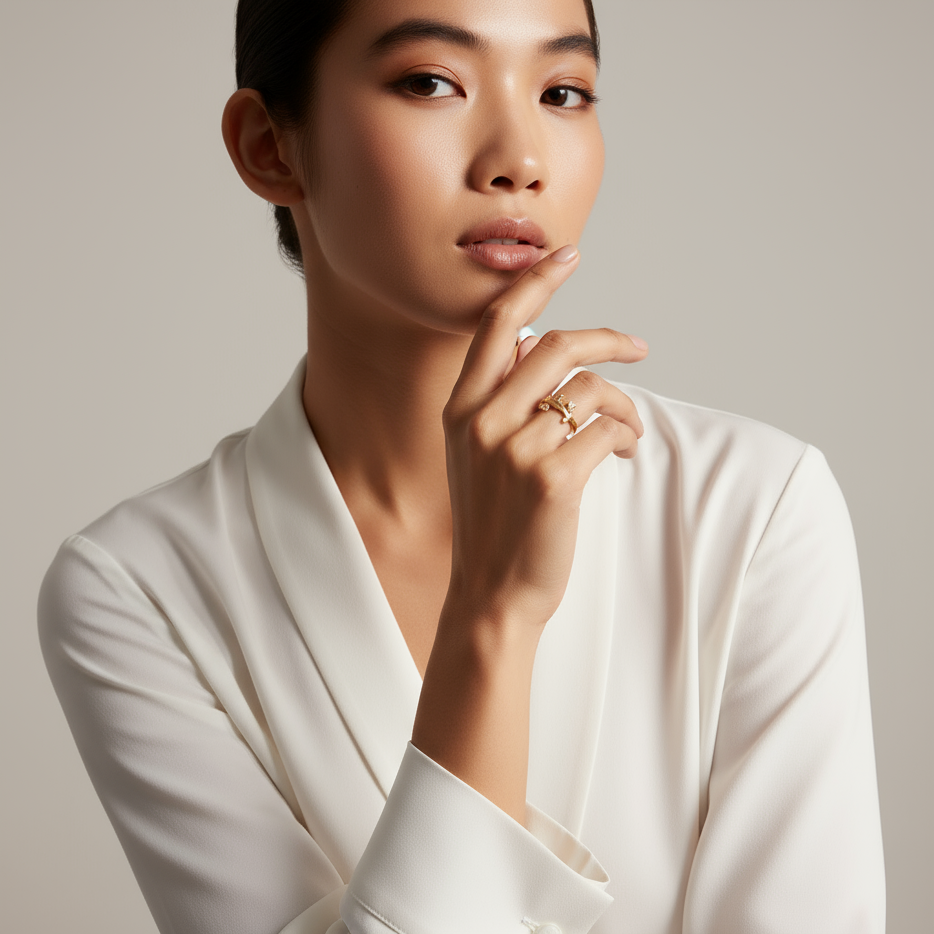 Golden Blossom Ring