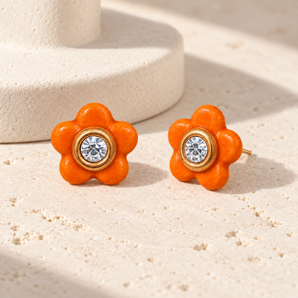 Valencia Bloom Studs styled product photograph