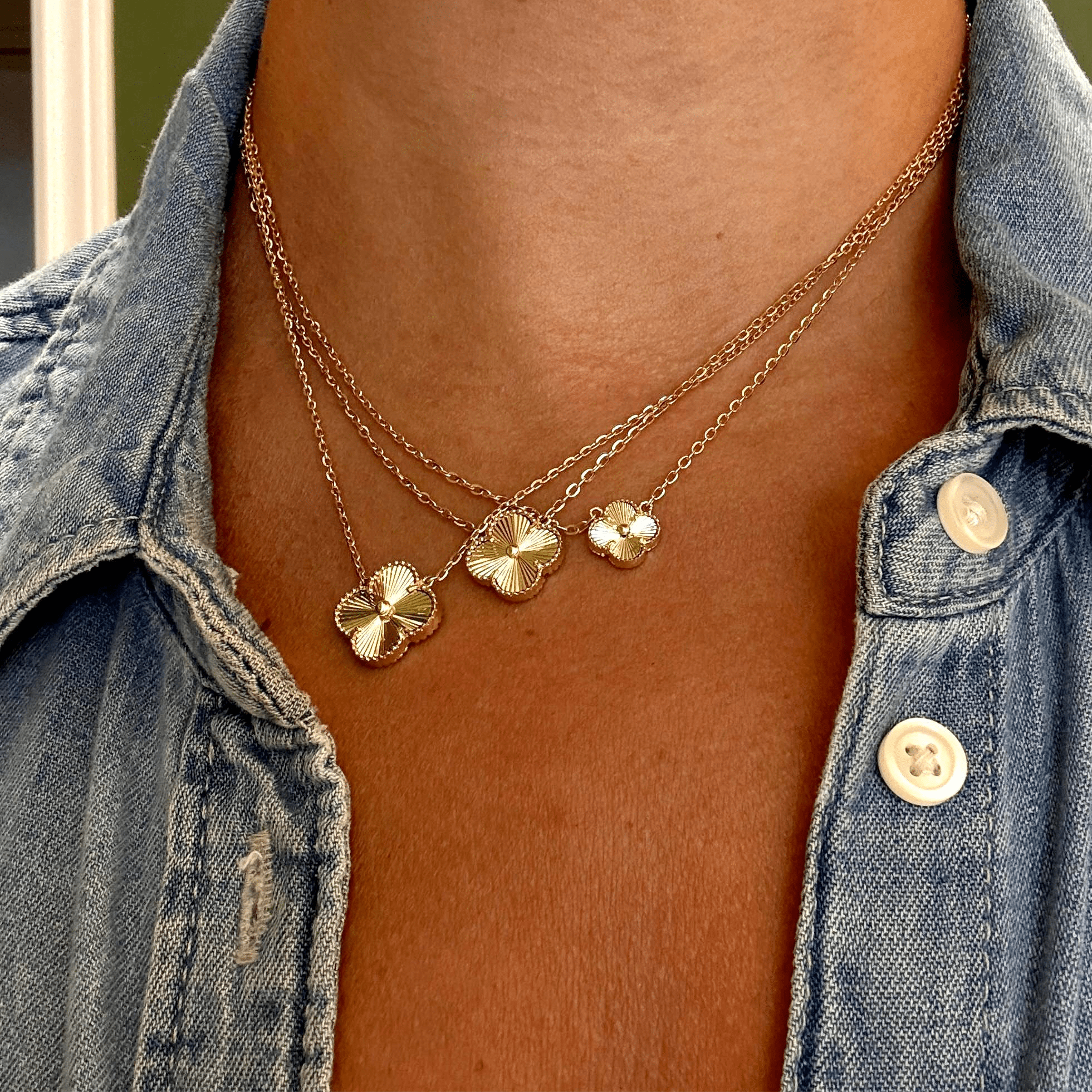 Vintage Clover Necklace - Necklace - Kia Concept Store